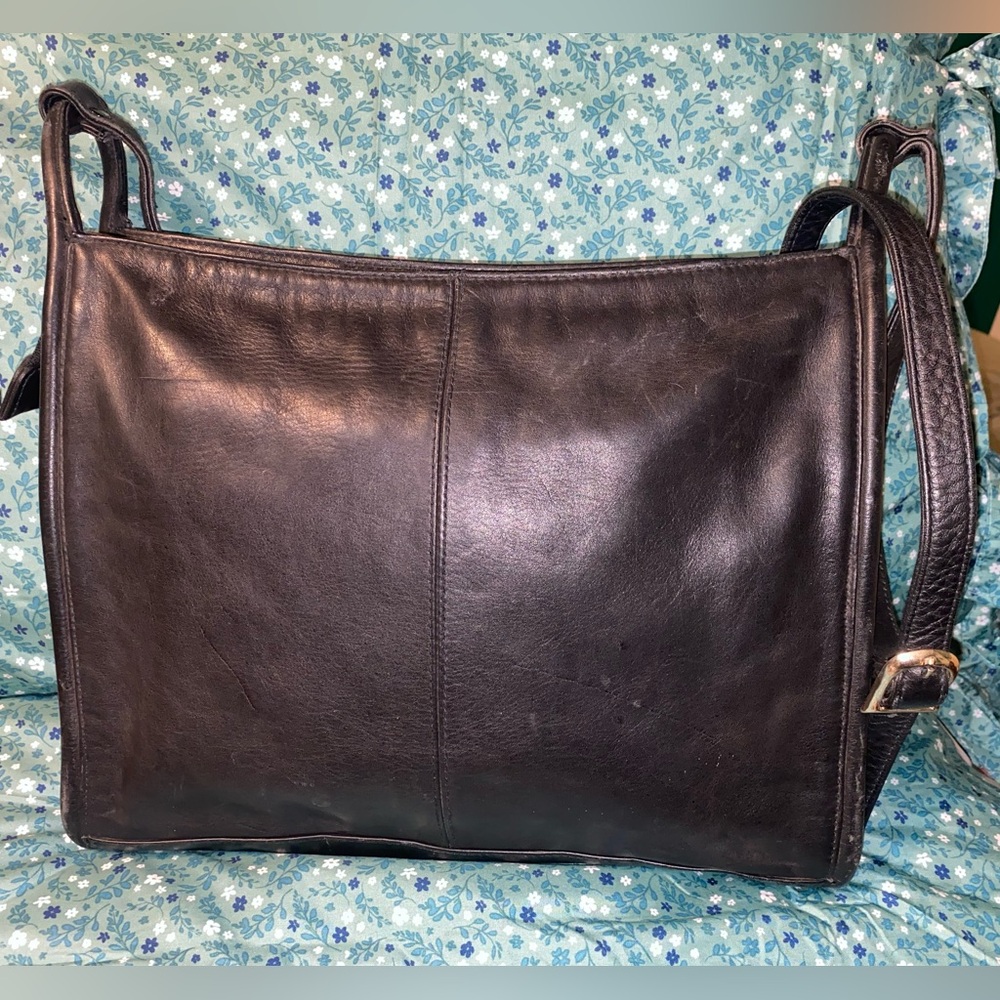 Lord & Taylor Vintage Black Leather Handbag